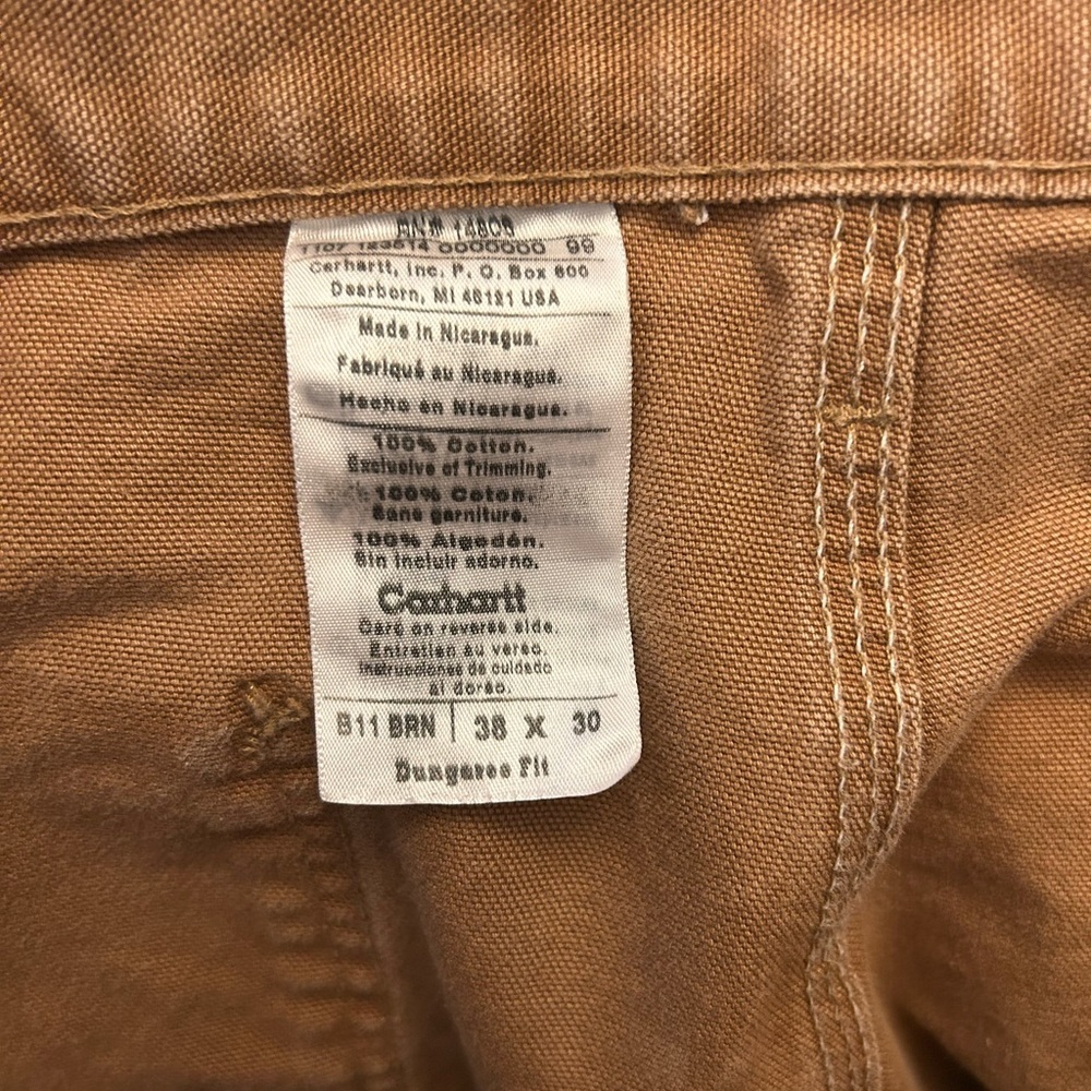 Carhartt Men's Tan Carpenter pants 2007 38x30 - Picture 7 of 7